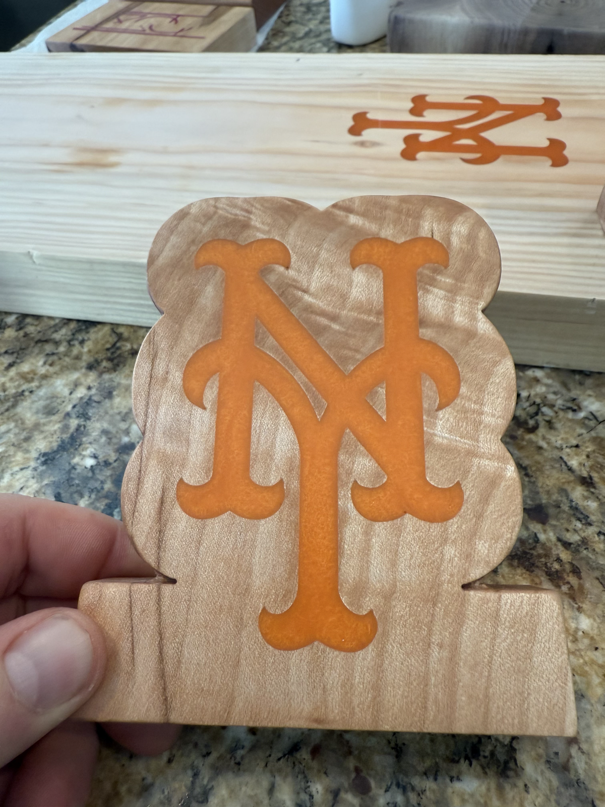 Custom Mets desk ornament