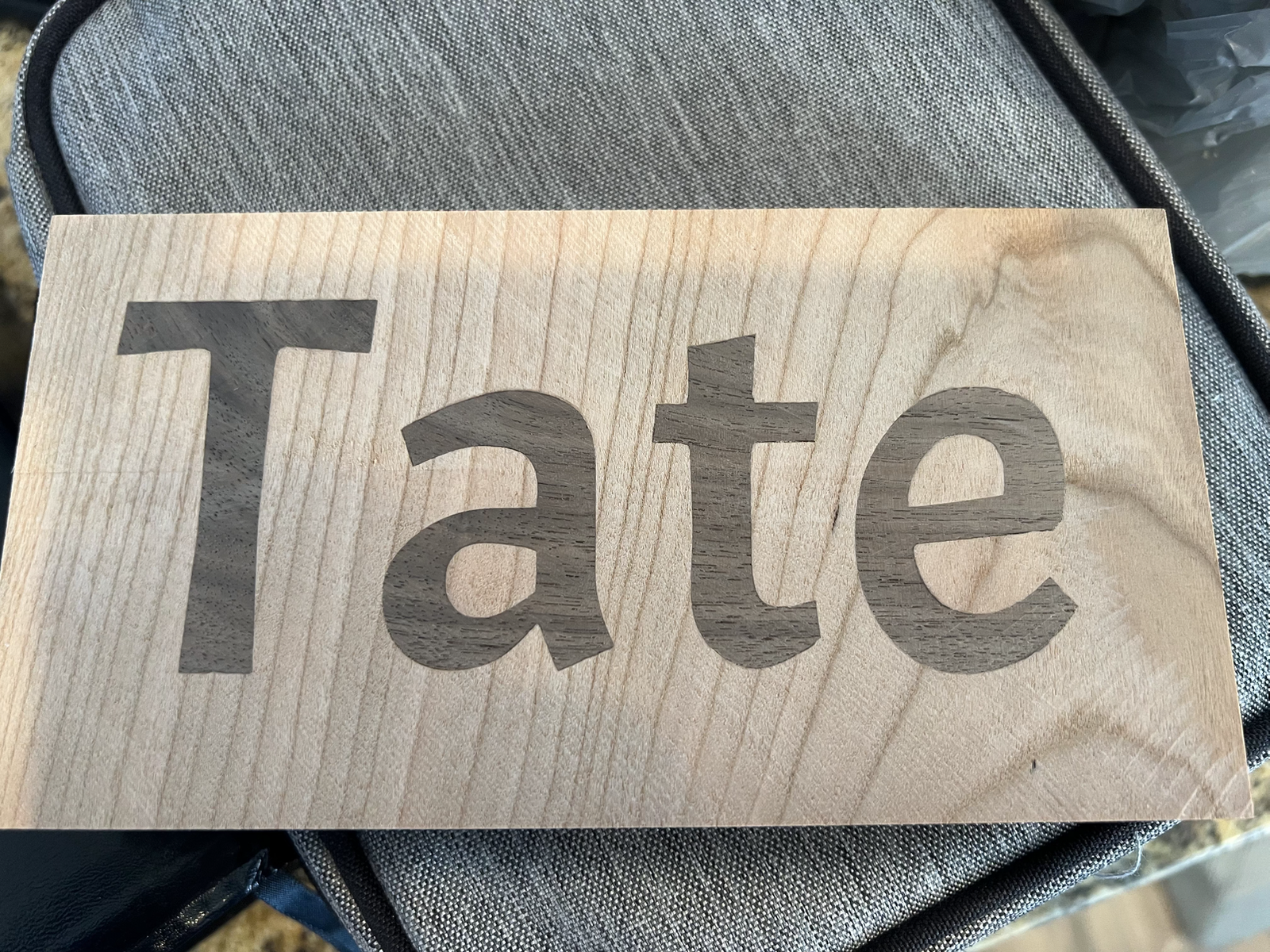 Custom family name wall plaque