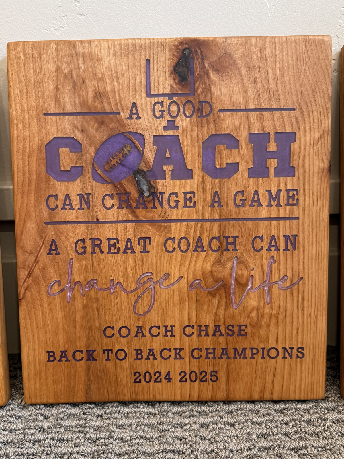 Custom coach gift board