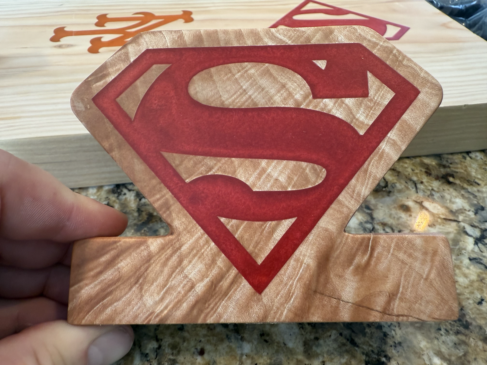 A custom Superman desk ornament